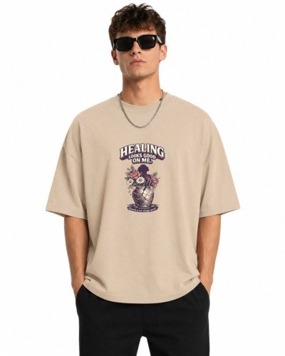 D090_Beige_Front_ChatGPT_Image_Aug_1__2026__09_40_06_AM__9_-4 Filliaxmius Healing Looks Good on Me Front Print Oversized T-Shirt - Beige