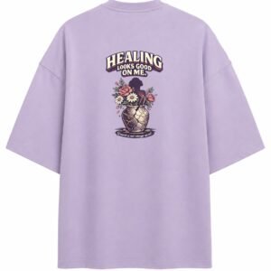 Filliaxmius Healing Looks Good on Me Oversized T-Shirt - Lavender