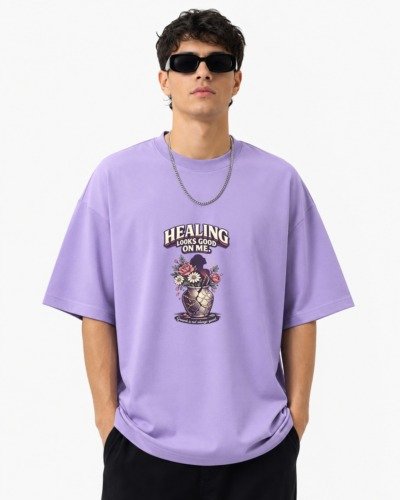 D090_Lavender_Front_ChatGPT_Image_Aug_1__2026__09_40_04_AM__5_-4 Filliaxmius Healing Looks Good on Me Front Print Oversized T-Shirt - Lavender