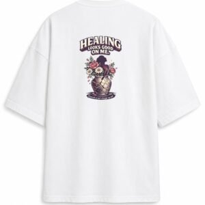Filliaxmius Healing Looks Good on Me Oversized T-Shirt - White