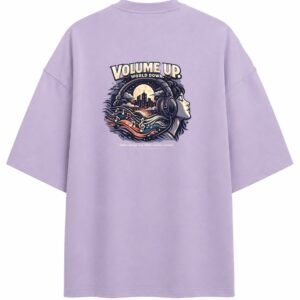 Filliaxmius Volume Up. World Down. Oversized T-Shirt - Lavender