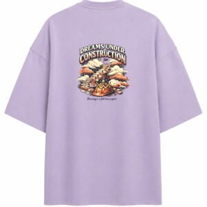 Filliaxmius Dreams Under Construction Oversized T-Shirt - Lavender